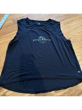 TAVI WOMENS PURE BARRE BLACK SOFT TANK SHIRT SMALL